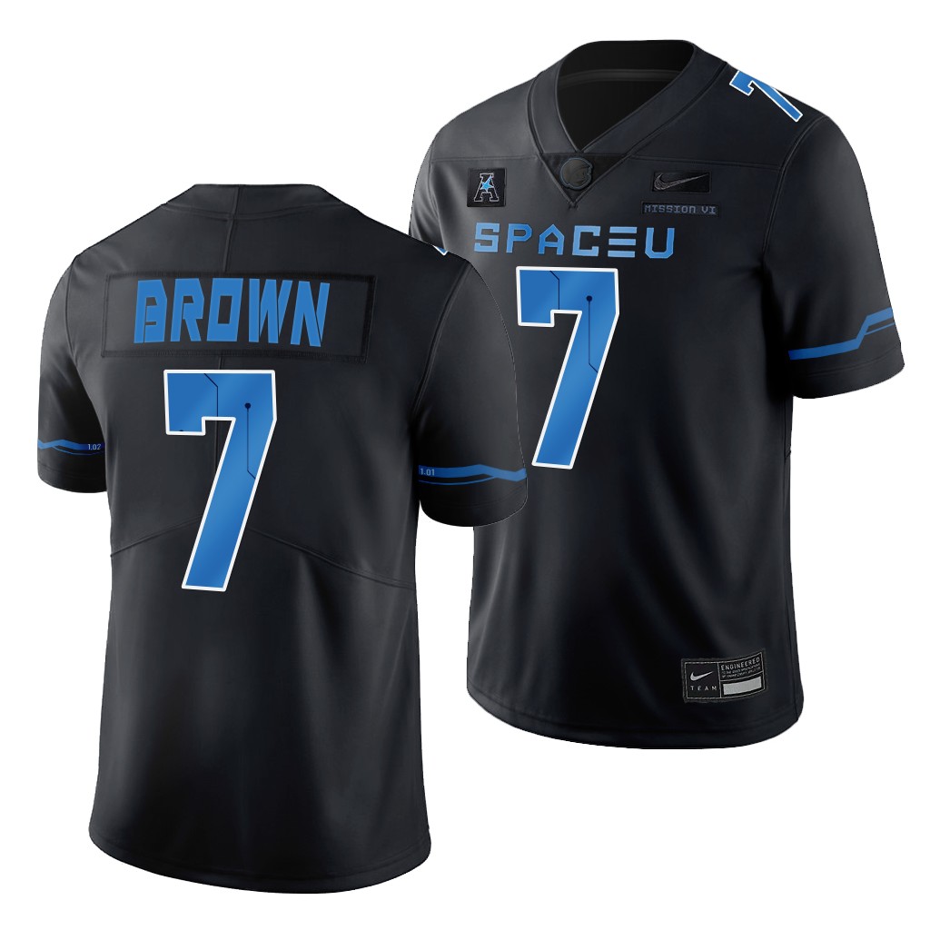 UCF Knights Space Game Davonte Brown #7 Black SpaceU Legend Jersey ORM4OGXV