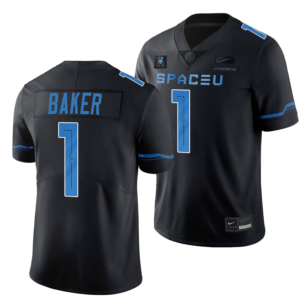 UCF Knights Space Game Javon Baker #1 Black SpaceU Legend Jersey NLLQAGXV