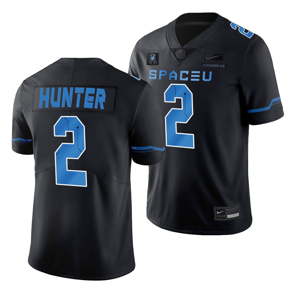 UCF Knights Space Game Lee Hunter #2 Black SpaceU Legend Jersey MMPTQGXV