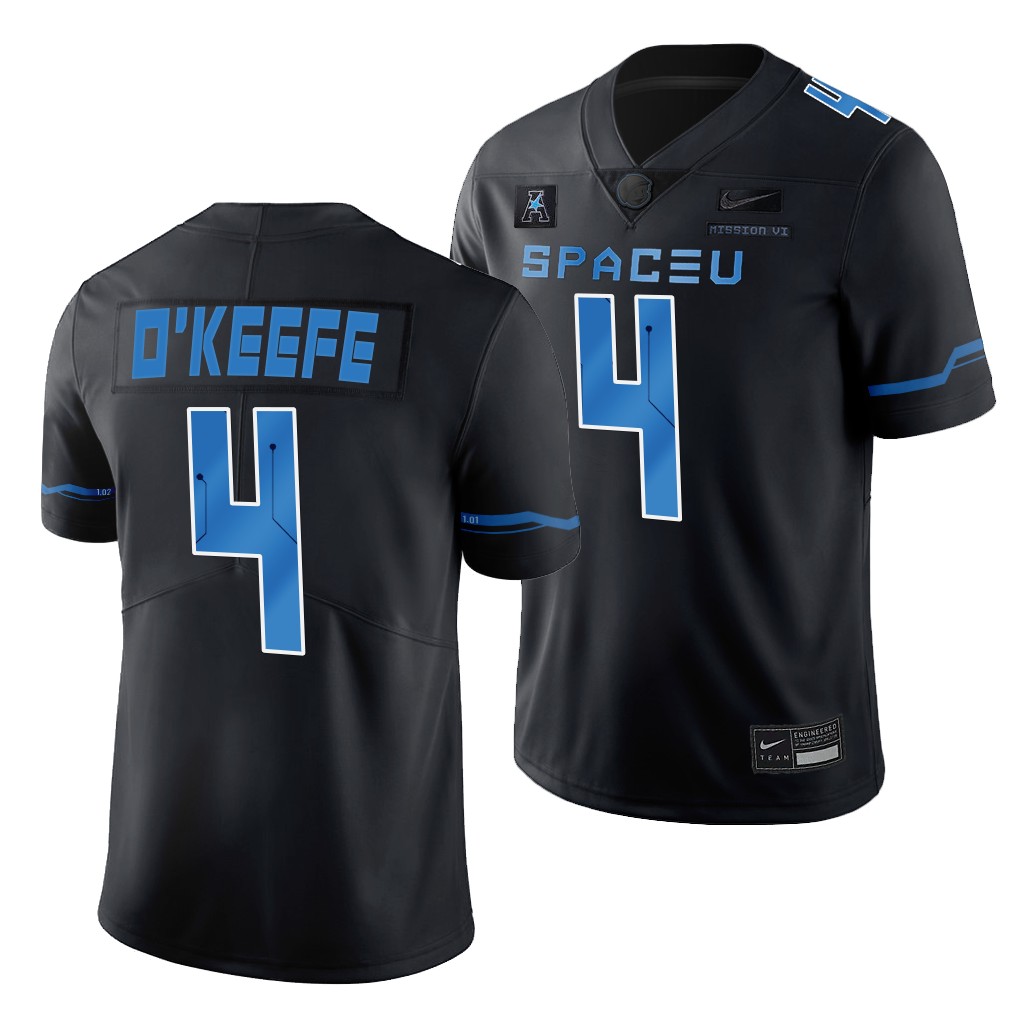 UCF Knights Space Game Ryan O'Keefe #4 Black SpaceU Legend Jersey DOLCIGXV