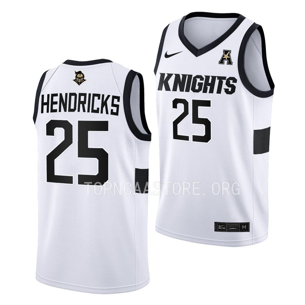 UCF Knights Taylor Hendricks College Home uniform White #25 Jersey 2022-23 5IMR4GXV