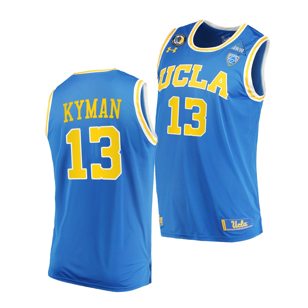 UCLA Bruins Jake Kyman March Madness PAC-12 Blue Stand Together Jersey Honor John R. Wooden SVBZVGXV