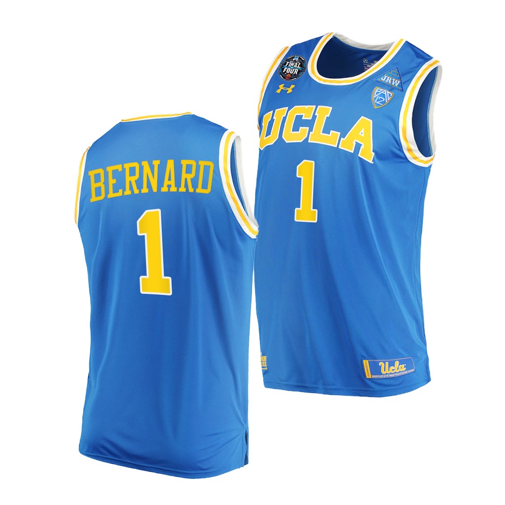 UCLA Bruins Jules Bernard March Madness Final Four Blue PAC-12 Jersey ZZYUIGXV