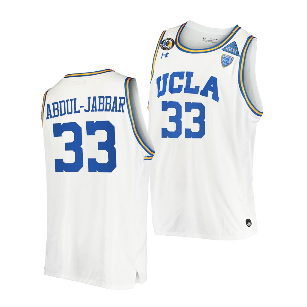 UCLA Bruins Kareem Abdul-Jabbar College White Stand Together Jersey Honor John R. Wooden CY6P5GXV