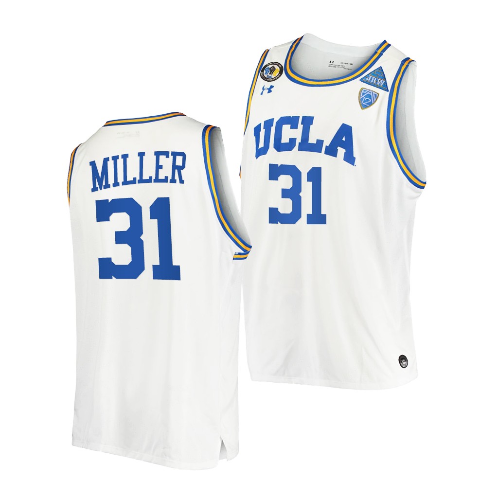 UCLA Bruins Reggie Miller College White Stand Together Jersey Honor John R. Wooden SFQEZGXV