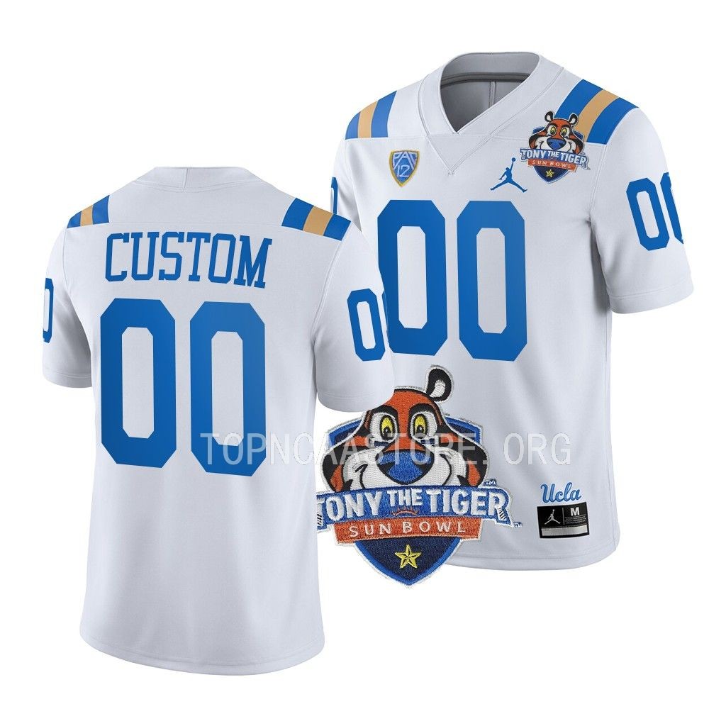 UCLA Bruins Tony The Tiger Sun Bowl Custom #00 White Jersey DMTWBGXV