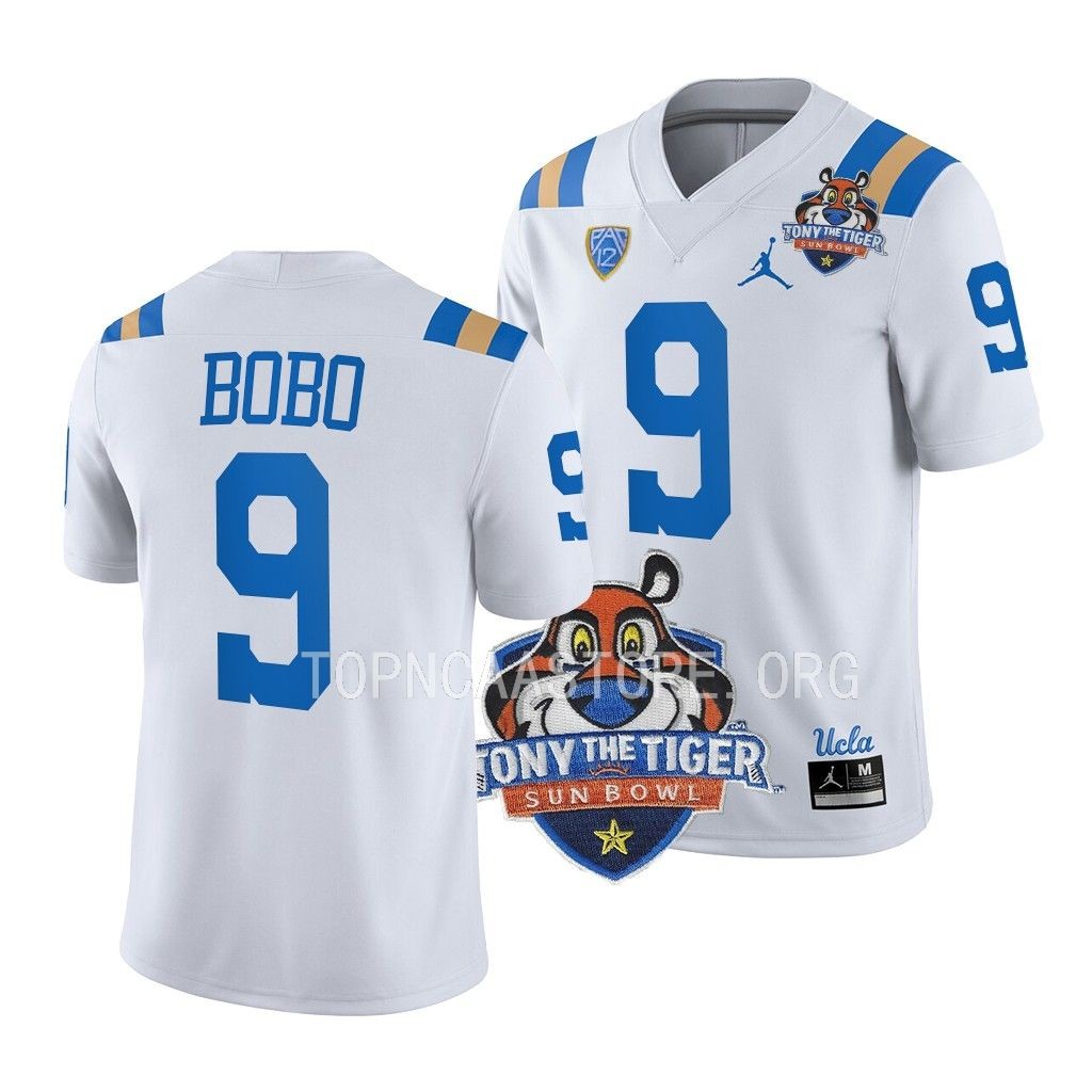 UCLA Bruins Tony The Tiger Sun Bowl Jake Bobo #9 White Jersey 0DUR2GXV