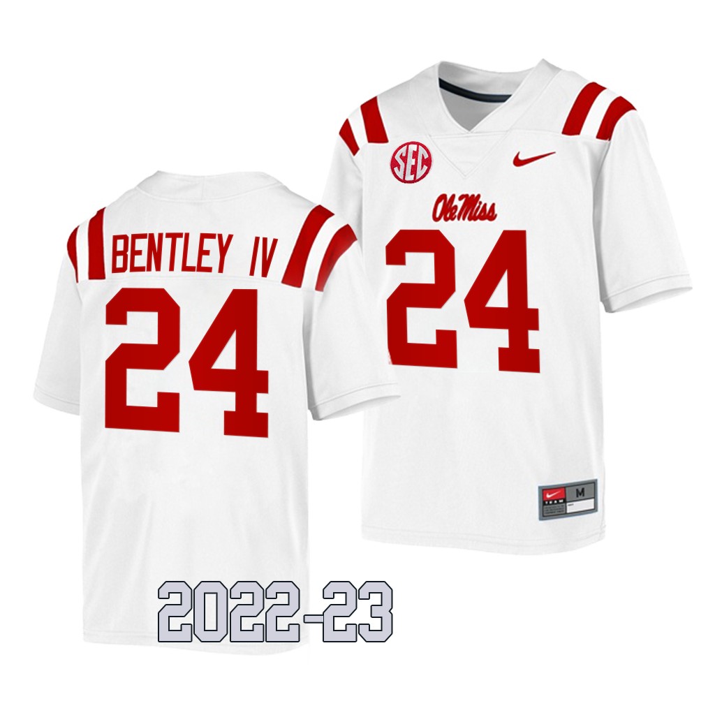 Ulysses Bentley IV Ole Miss Rebels College White Men Game 24 Jersey 2022-23 26AXYGXV