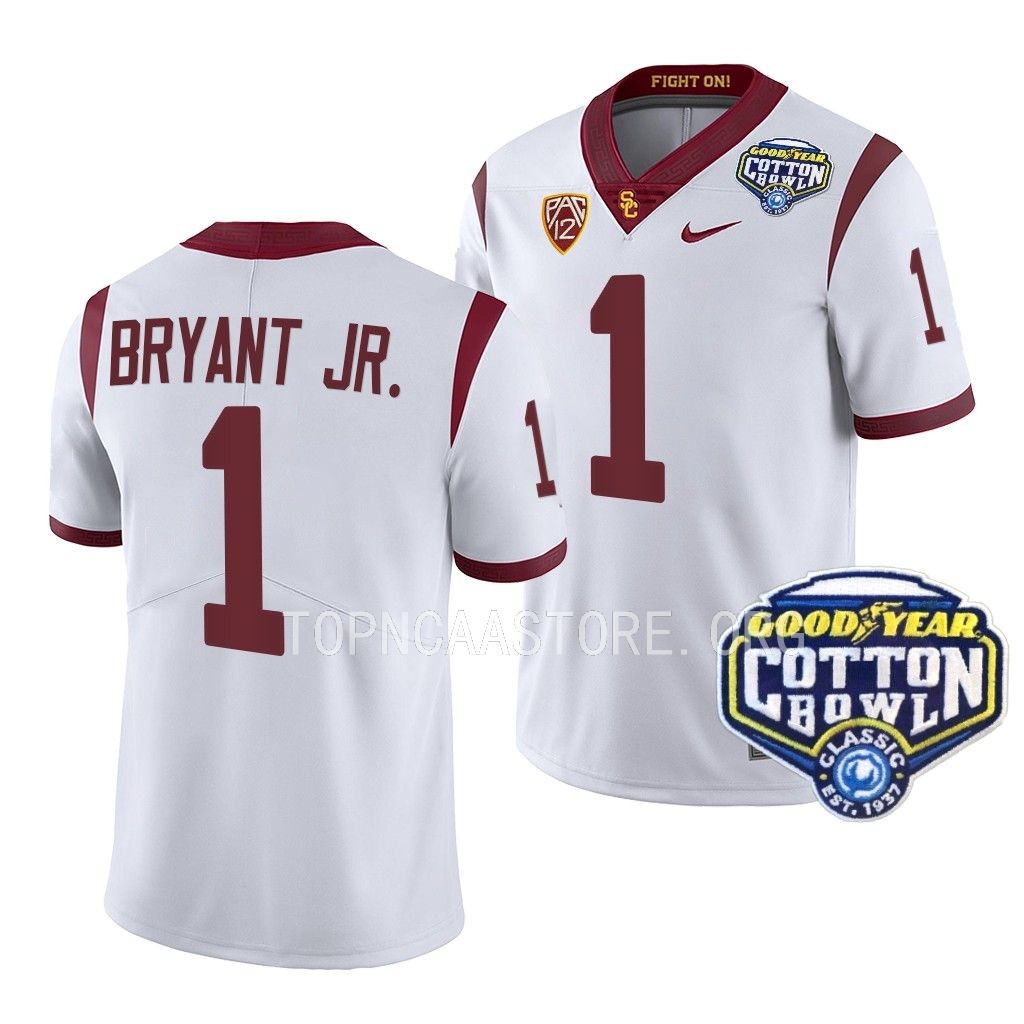 USC Trojans Cotton Bowl Gary Bryant Jr. #1 White College Jersey VDOTWGXV