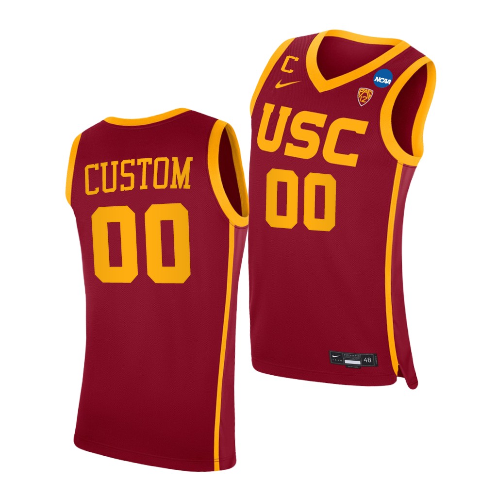 USC Trojans Custom Cardinal March Madness Sweet 16 PAC-12 Jersey 6VXYZGXV