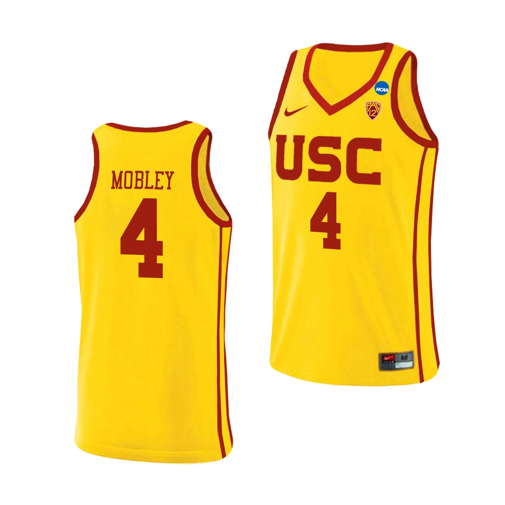 USC Trojans Evan Mobley Yellow March Madness Sweet 16 Alternate Jersey BCDCAGXV