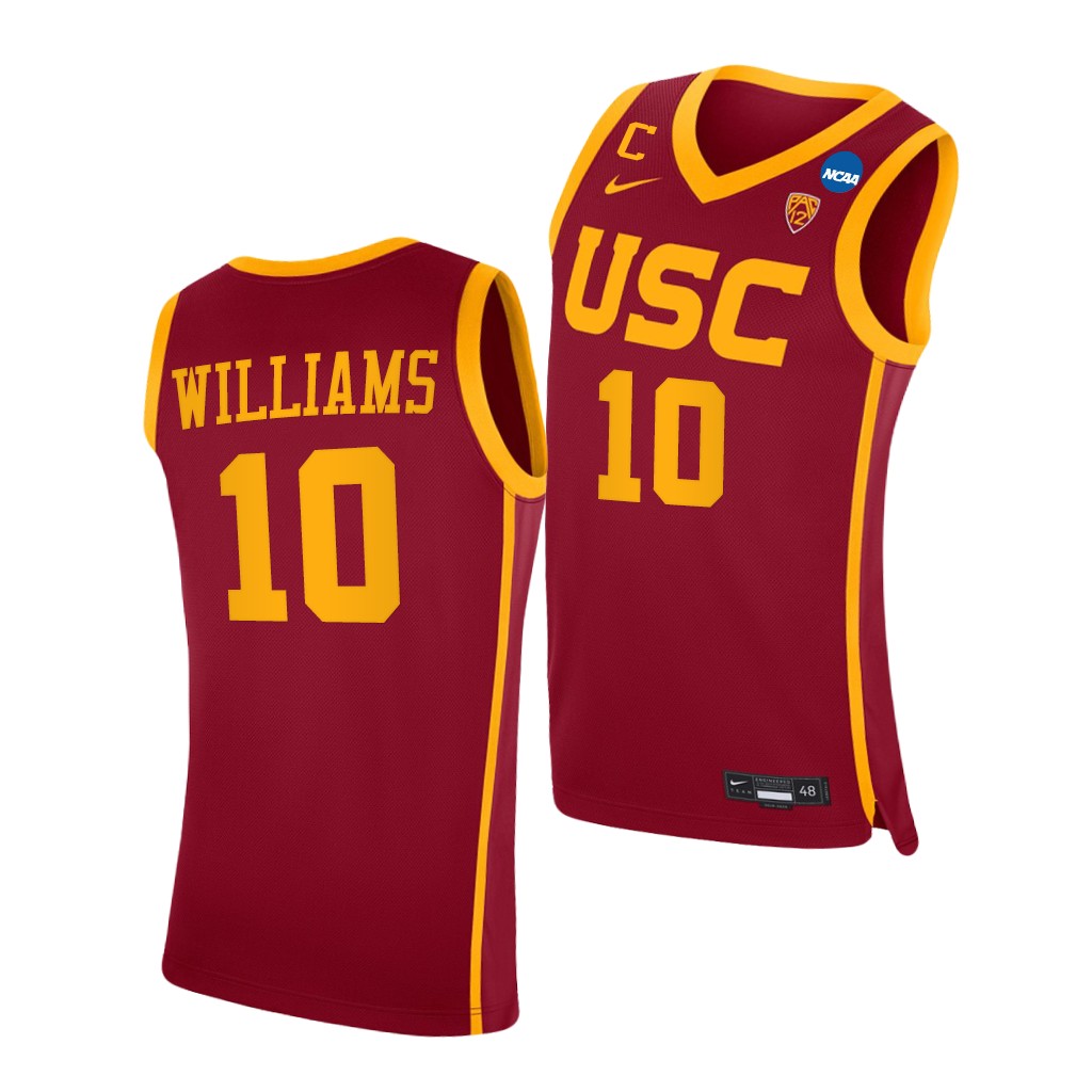 USC Trojans Gus Williams Cardinal Retired Number PAC-12 Jersey WXV1JGXV