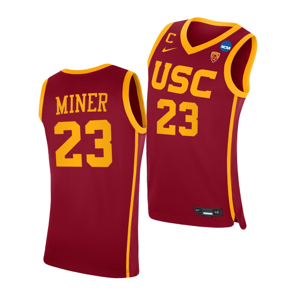 USC Trojans Harold Miner Cardinal Retired Number PAC-12 Jersey CMIIVGXV
