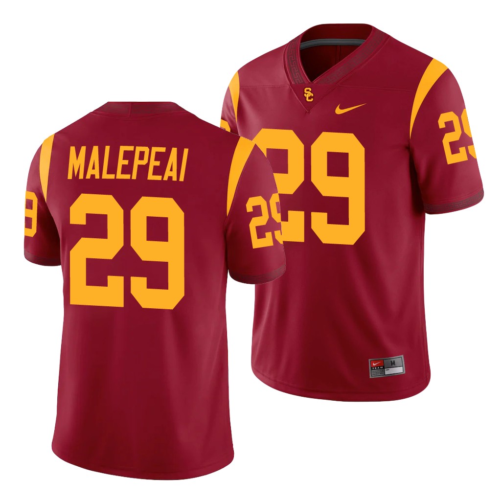 USC Trojans Vavae Malepeai Cardinal College Alumni Player Game Jersey PECXJGXV