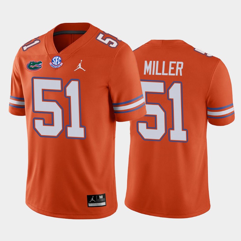 Ventrell Miller #51 Florida Gators Alternate Game Orange Jersey College HAZKYGXV