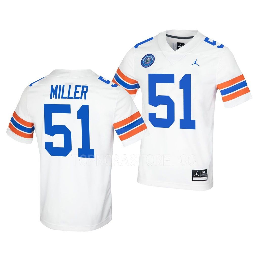 Ventrell Miller Florida Gators Ring Of Honor Untouchable Jersey White #51 Uniform 0ERDIGXV
