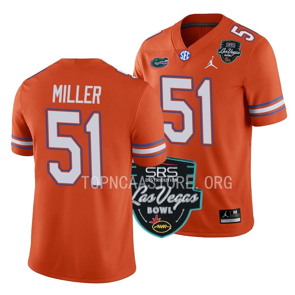 Ventrell Miller Jersey Florida Gators #51 Orange Las Vegas Bowl Alternate Tee CMA2YGXV