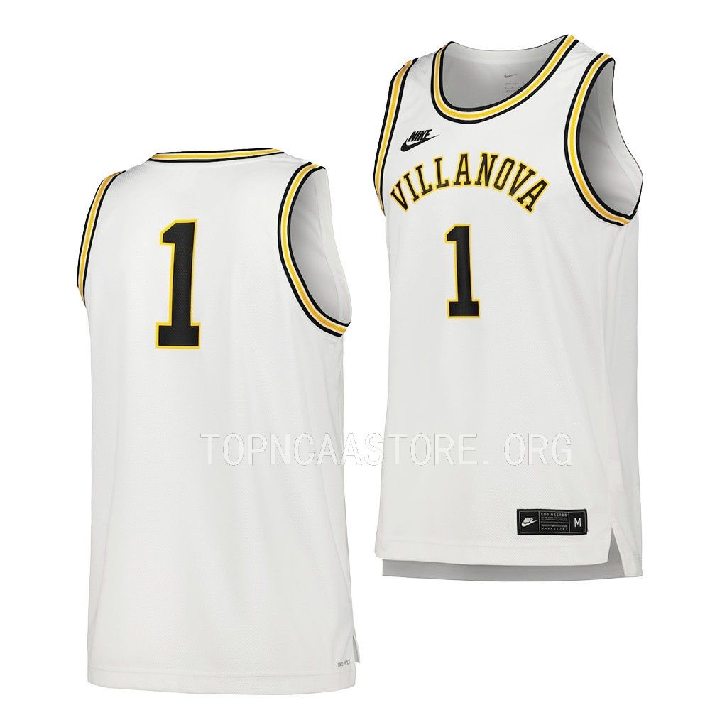 Villanova Wildcats #1 White Jersey X9OXDGXV