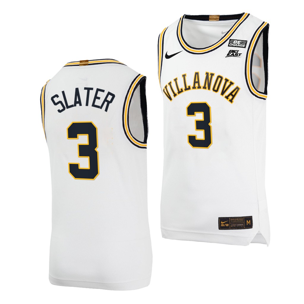 Villanova Wildcats Brandon Slater #3 White Throwback uniform College Jersey 8K4RZGXV
