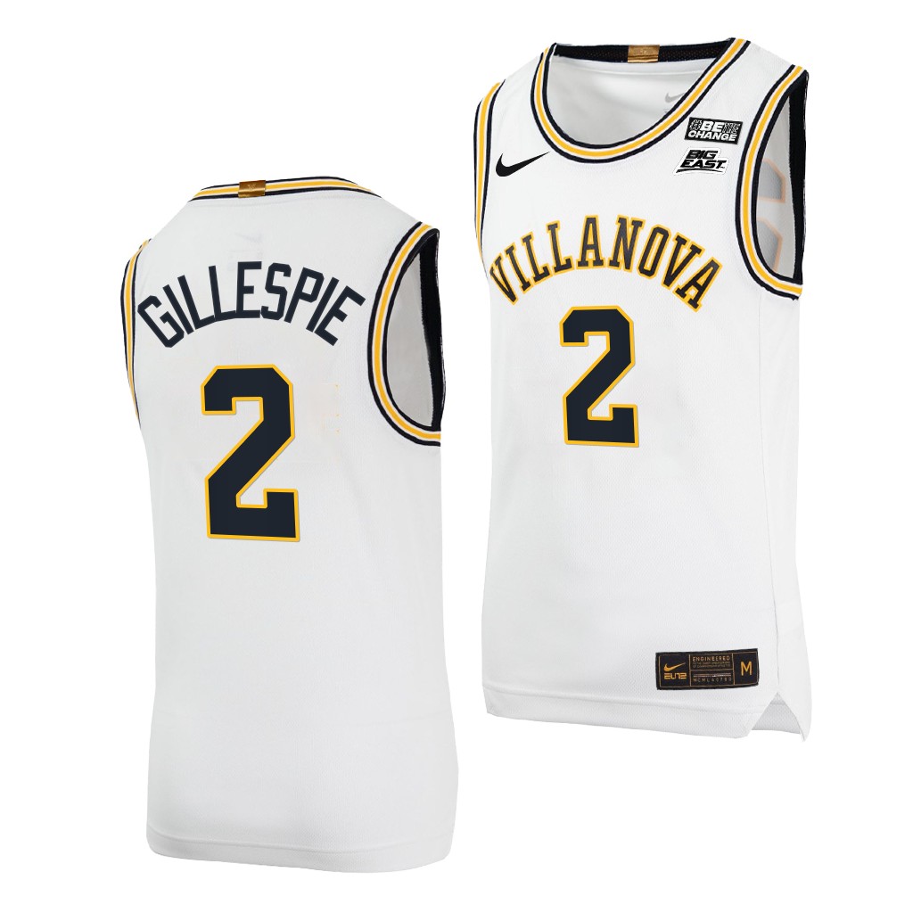 Villanova Wildcats Collin Gillespie #2 White Throwback uniform College Jersey YECN2GXV