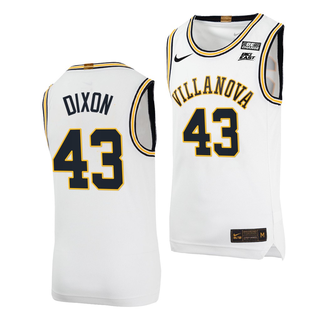 Villanova Wildcats Eric Dixon #43 White Throwback uniform College Jersey 2A8I4GXV