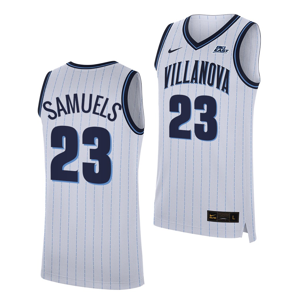 Villanova Wildcats Jermaine Samuels White -22 College Home Jersey 0SNBHGXV