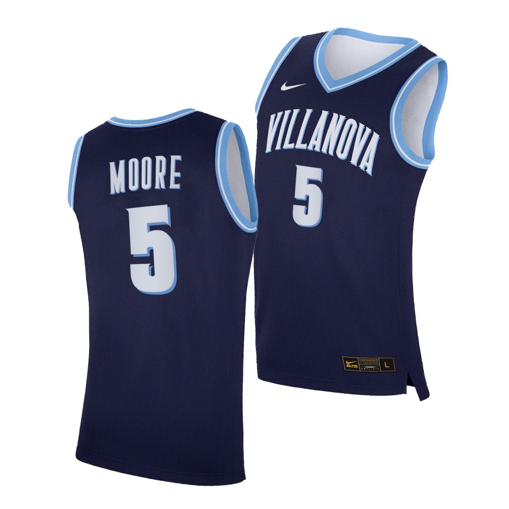 Villanova Wildcats Justin Moore Navy -21 College Jersey NK0WBGXV