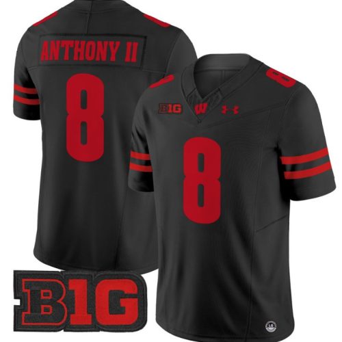 Vinny Anthony II Jersey #8 Wisconsin Badgers Vapor Football Stitched Black GJQCAGXV