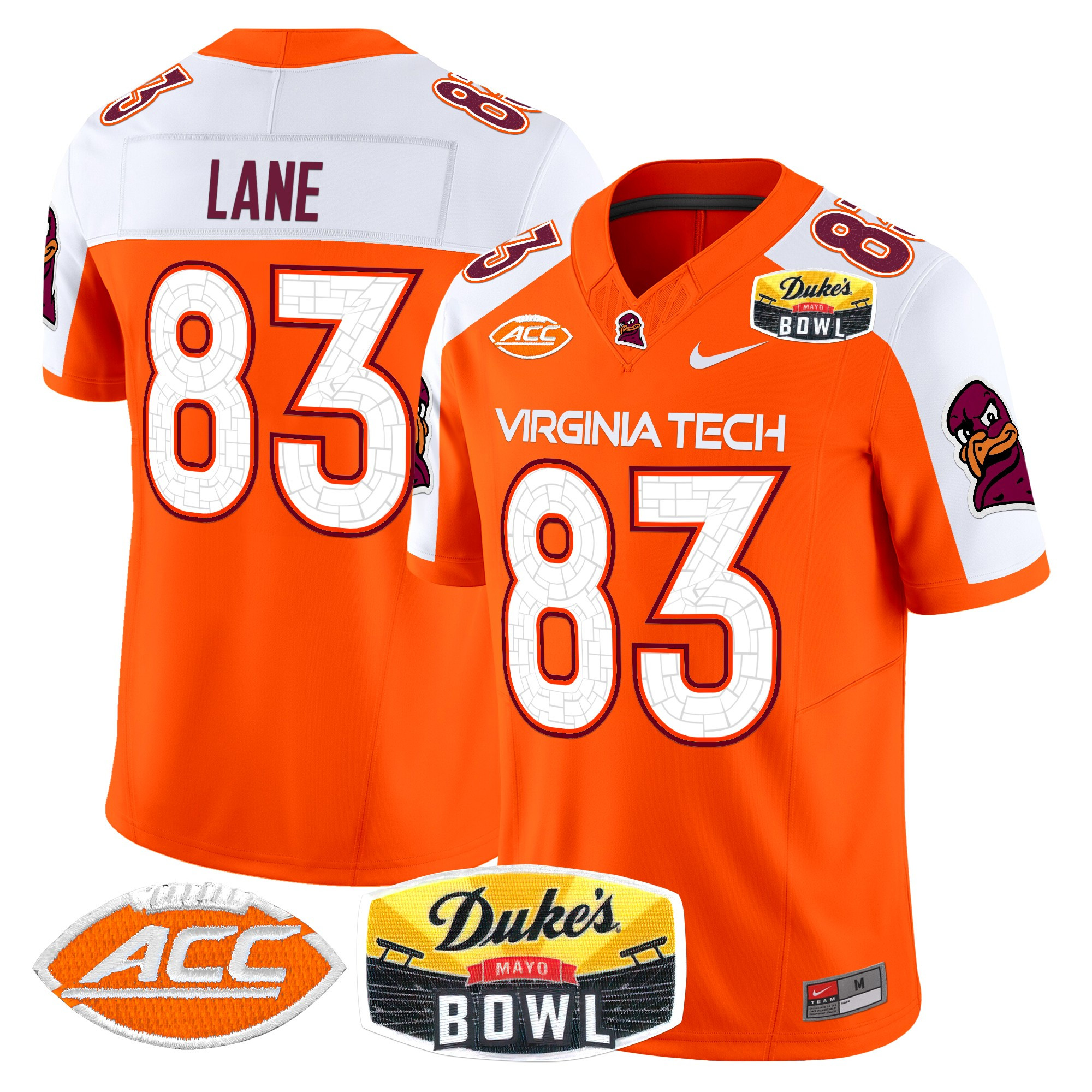 Virginia Tech Hokies 2025 Duke's Mayo Bowl Patch Vapor Limited Jersey - All Stitched #11 LZHJYGXV