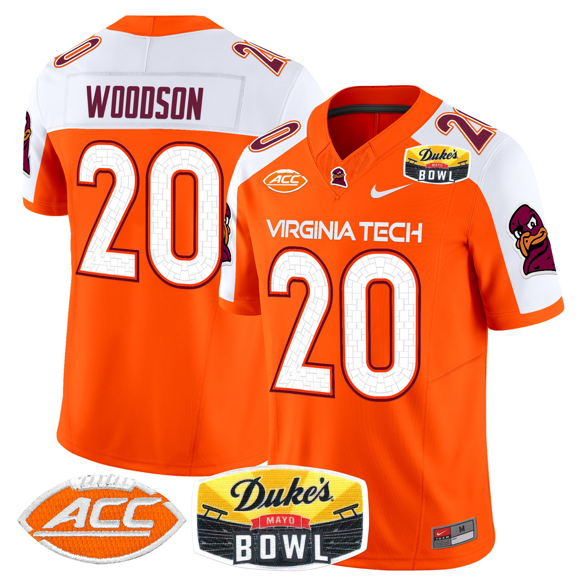 Virginia Tech Hokies 2025 Duke's Mayo Bowl Patch Vapor Limited Jersey - All Stitched #12 CO1VXGXV