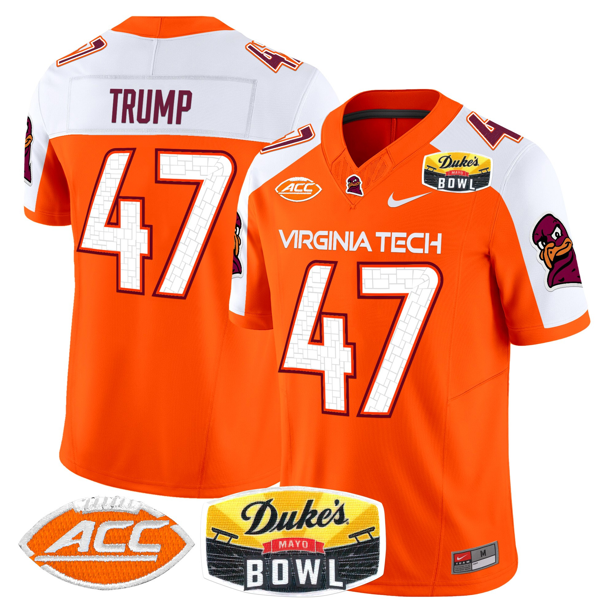 Virginia Tech Hokies 2025 Duke's Mayo Bowl Patch Vapor Limited Jersey - All Stitched #15 4APXHGXV