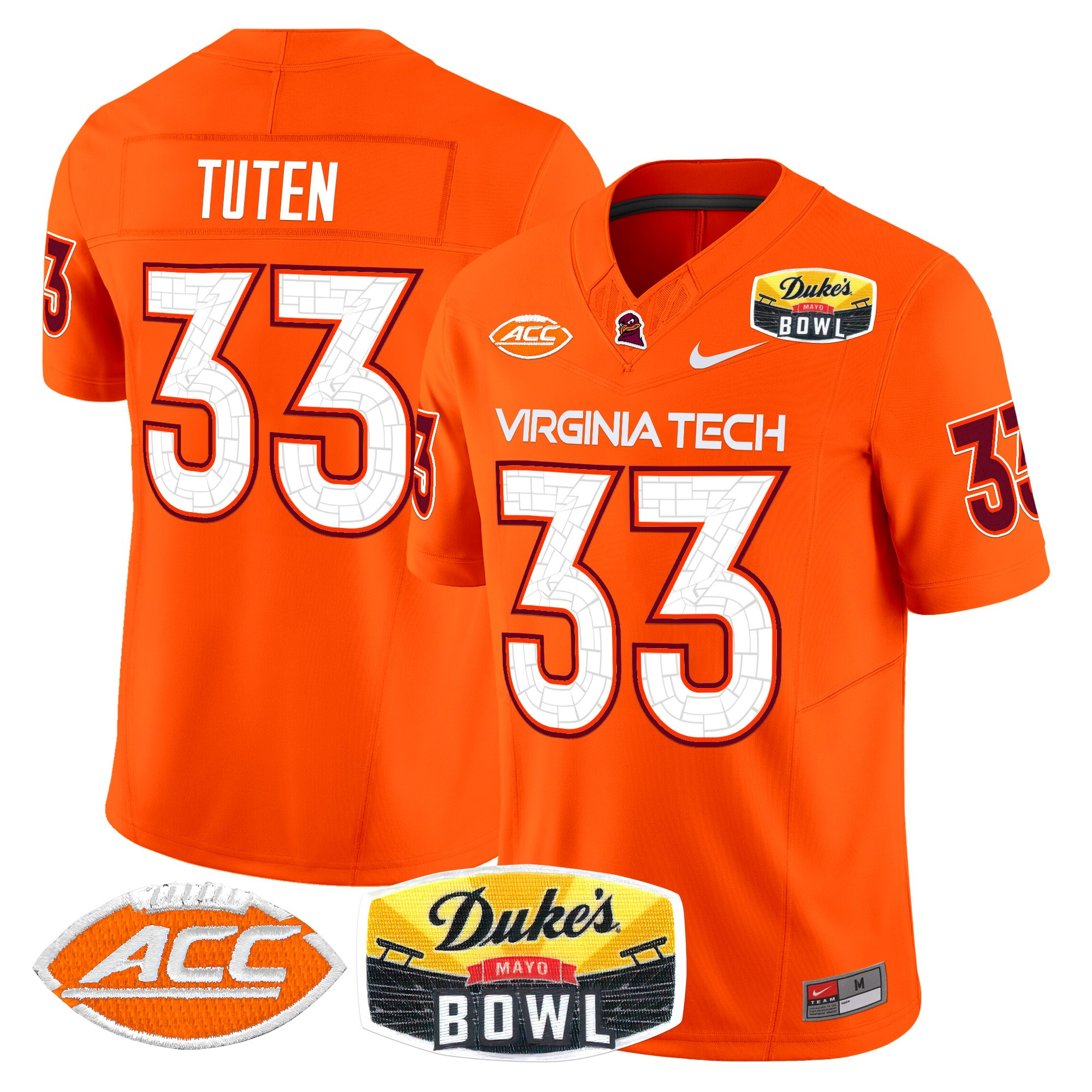 Virginia Tech Hokies 2025 Duke's Mayo Bowl Patch Vapor Limited Jersey - All Stitched #26 2OZ60GXV