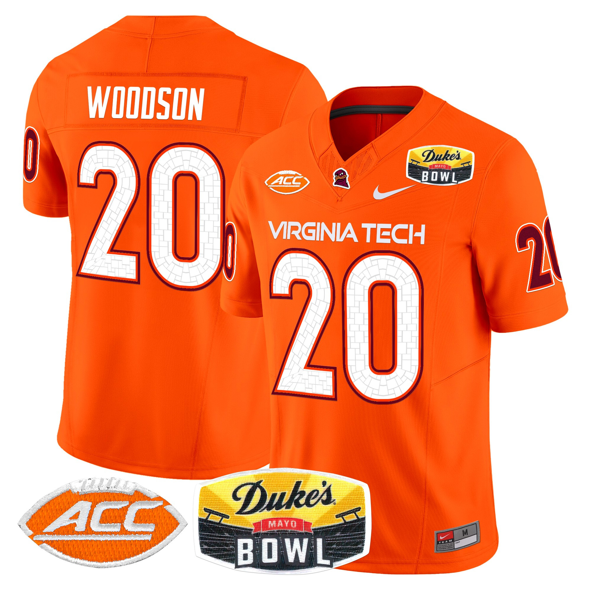 Virginia Tech Hokies 2025 Duke's Mayo Bowl Patch Vapor Limited Jersey - All Stitched #28 UOK4SGXV