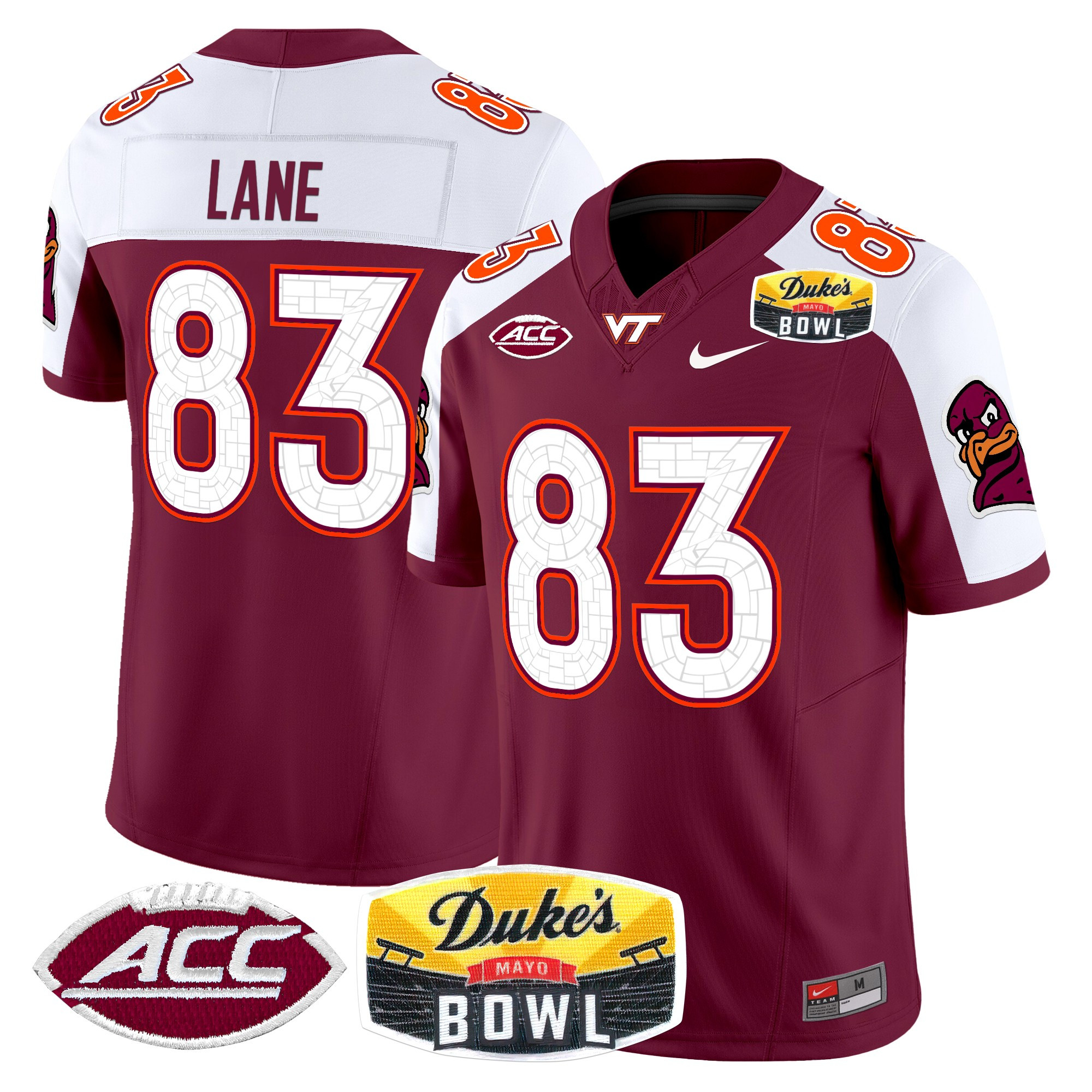 Virginia Tech Hokies 2025 Duke's Mayo Bowl Patch Vapor Limited Jersey - All Stitched #3 UBQGXGXV