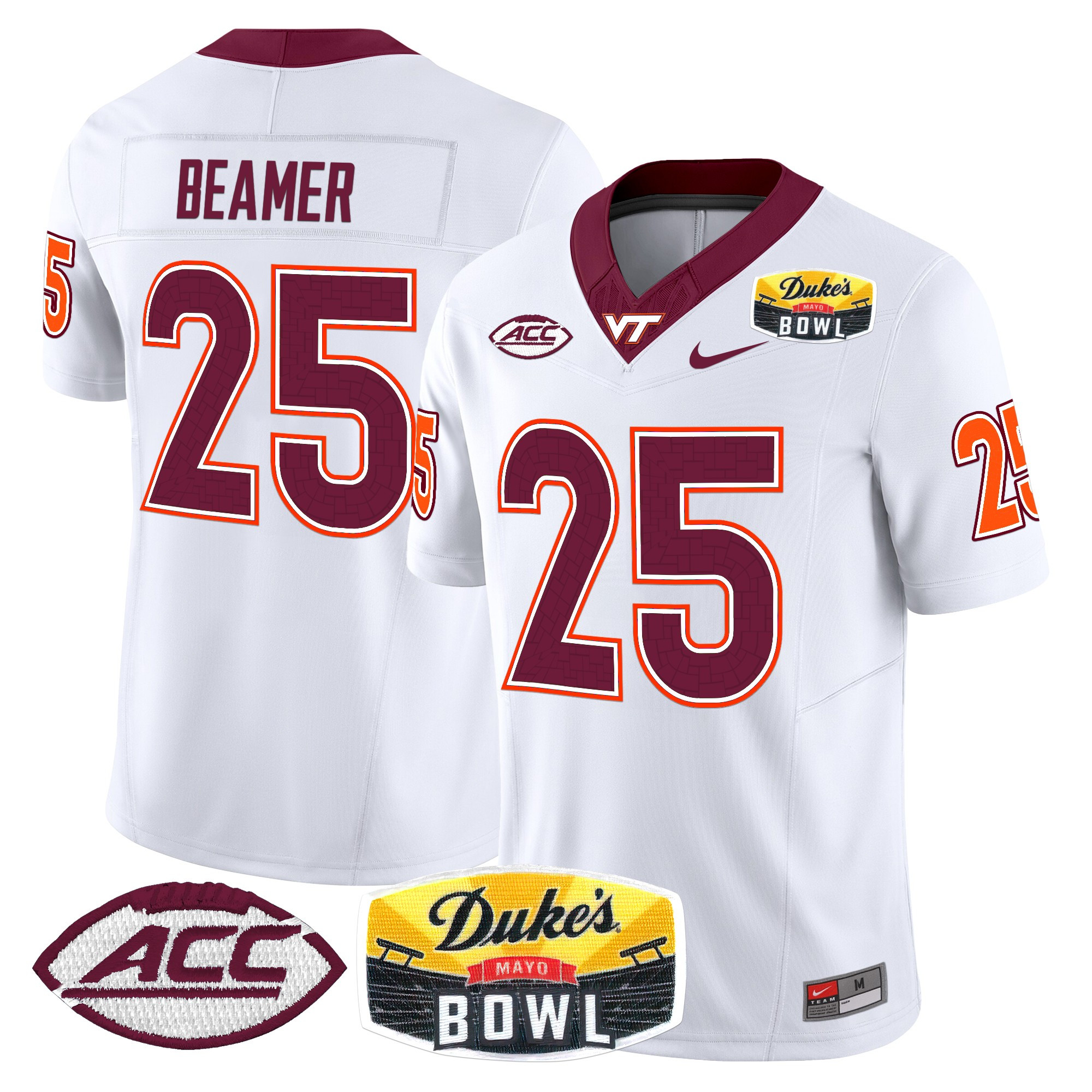 Virginia Tech Hokies 2025 Duke's Mayo Bowl Patch Vapor Limited Jersey - All Stitched #37 JDFJ1GXV
