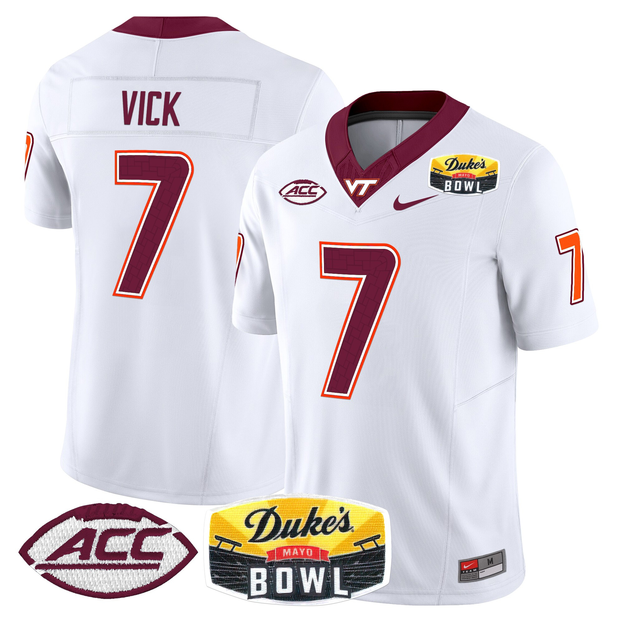 Virginia Tech Hokies 2025 Duke's Mayo Bowl Patch Vapor Limited Jersey - All Stitched #38 NXOQRGXV