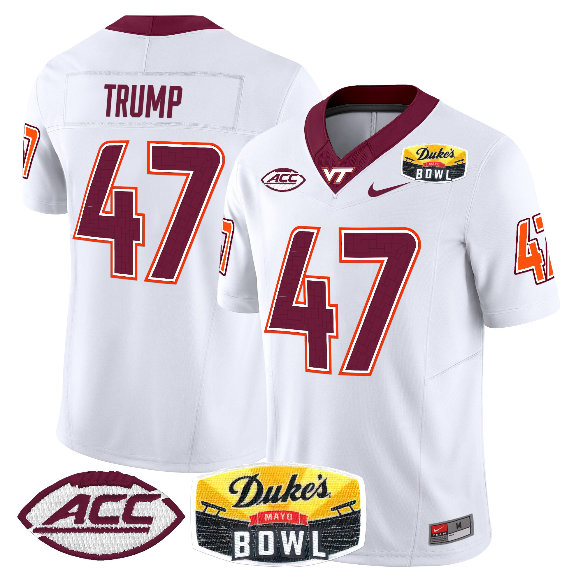 Virginia Tech Hokies 2025 Duke's Mayo Bowl Patch Vapor Limited Jersey - All Stitched #39 AEL7PGXV