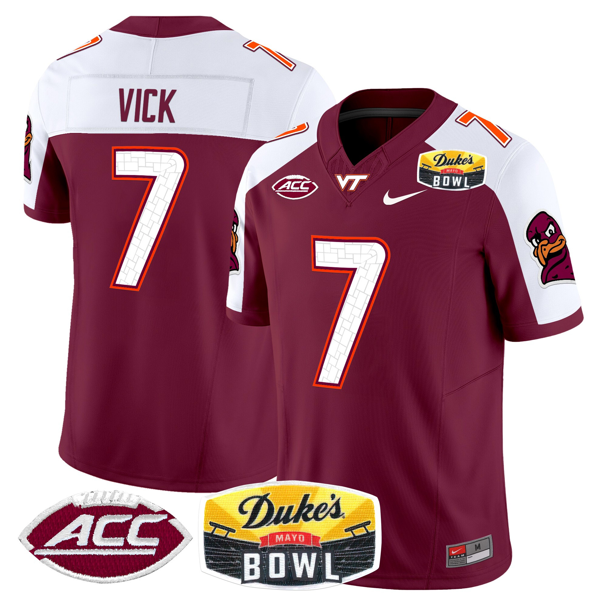 Virginia Tech Hokies 2025 Duke's Mayo Bowl Patch Vapor Limited Jersey - All Stitched #6 XSH8VGXV