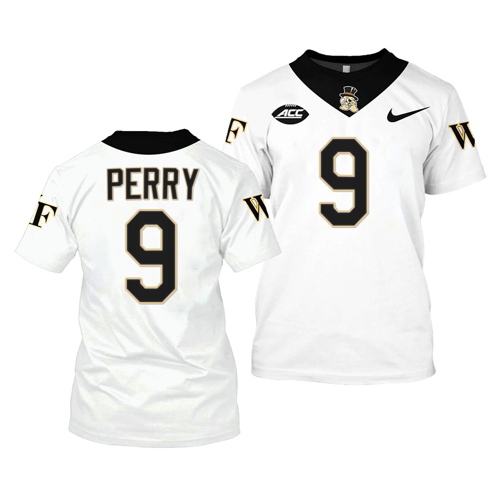Wake Forest Demon Deacons A.T. Perry College Jersey #9 White 2022-23 Shirt Uniform 0MFA0GXV