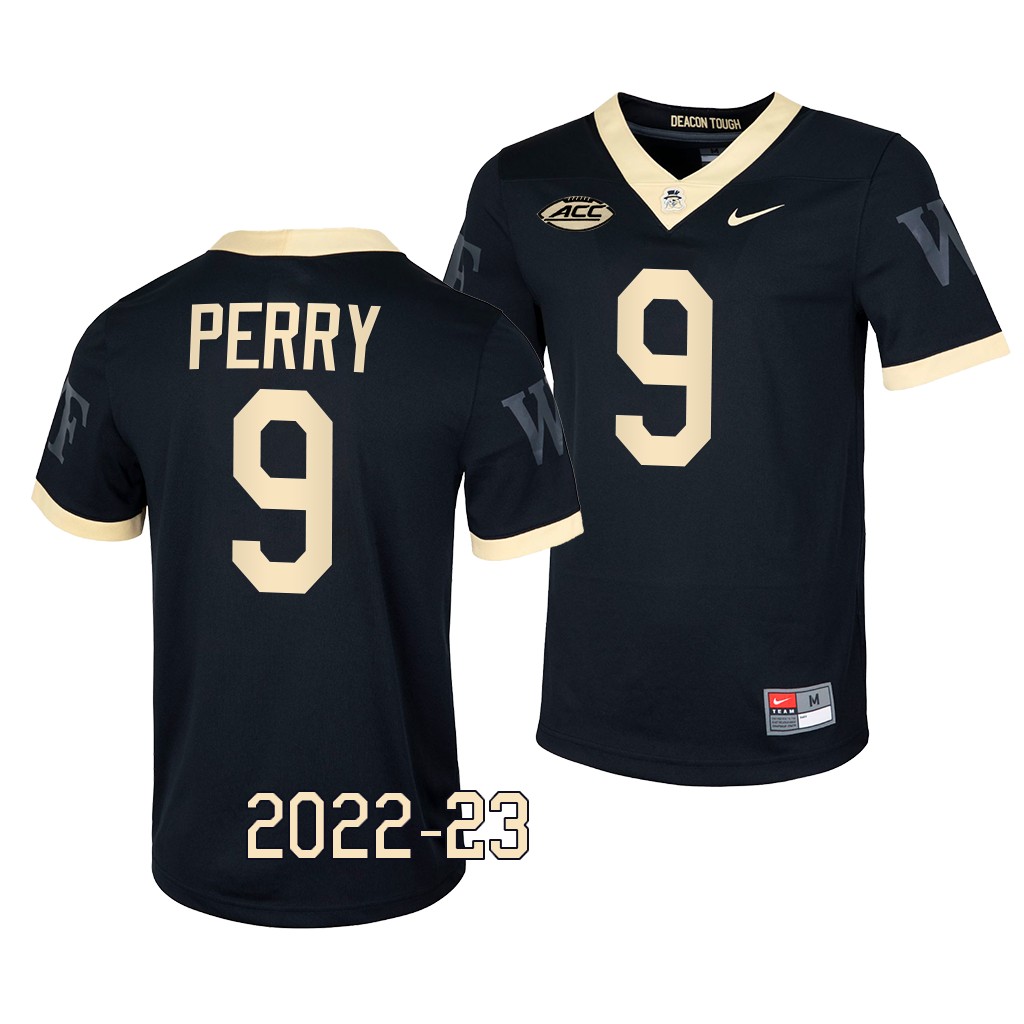 Wake Forest Demon Deacons A.T. Perry Jersey 2022-23 Untouchable Game Black #9 Shirt SFSYMGXV