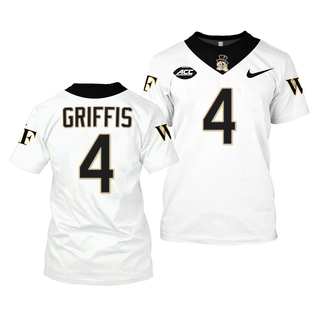 Wake Forest Demon Deacons Brett Griffis College Jersey #4 White 2022-23 Shirt Uniform 9DYYWGXV