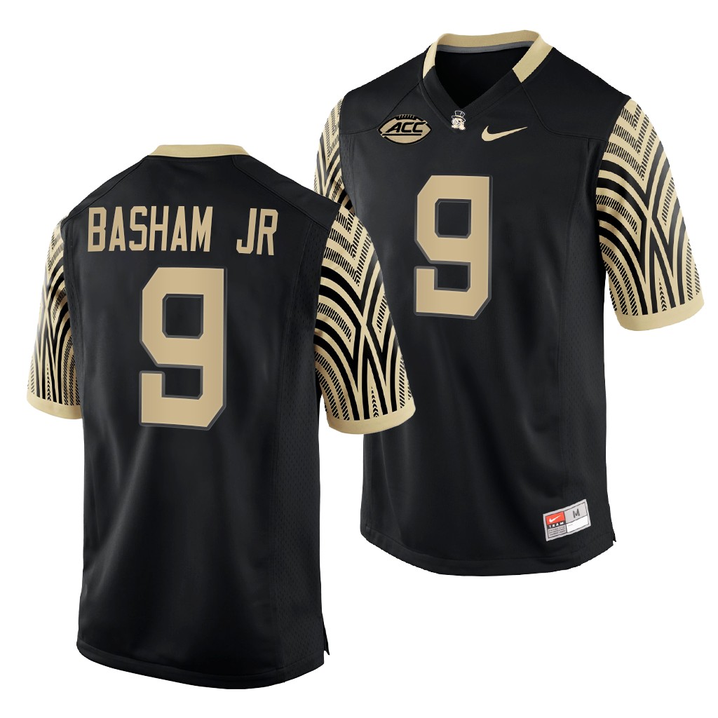 Wake Forest Demon Deacons Carlos Basham Jr. 9 Black College Alumni Jersey Men XCWOSGXV