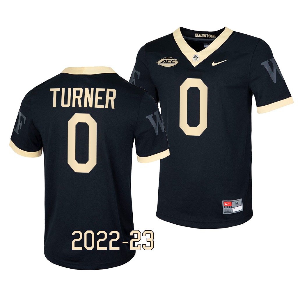 Wake Forest Demon Deacons Christian Turner Jersey 2022-23 Untouchable Game Black #0 Shirt 68YOHGXV