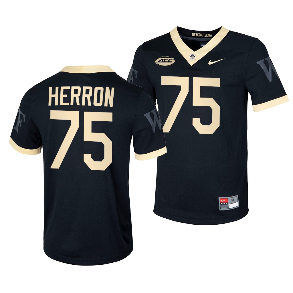Wake Forest Demon Deacons Justin Herron 75 Black Untouchable Alumni Jersey Men NR6PUGXV