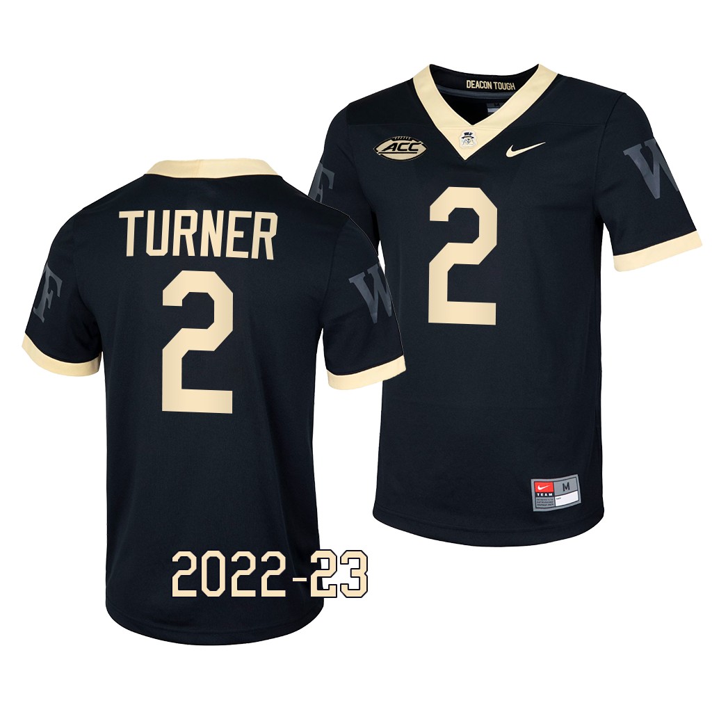 Wake Forest Demon Deacons Kobie Turner Jersey 2022-23 Untouchable Game Black #2 Shirt 4MXF5GXV