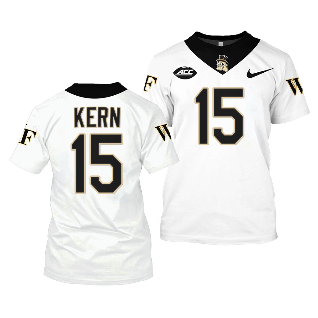 Wake Forest Demon Deacons Michael Kern College Jersey #15 White 2022-23 Shirt Uniform AUJRQGXV