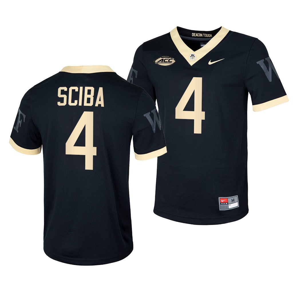 Wake Forest Demon Deacons Nick Sciba #4 Black Untouchable Jersey KOXGVGXV