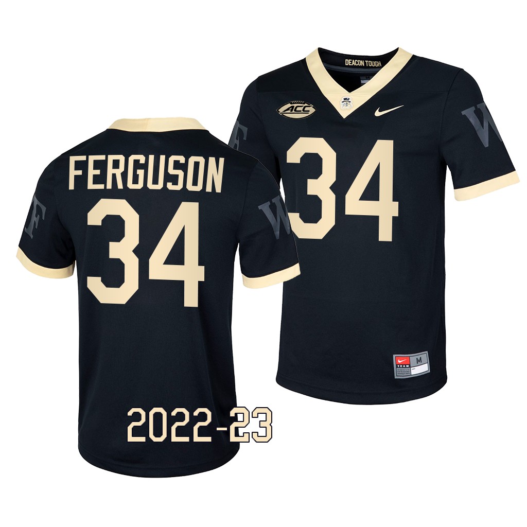 Wake Forest Demon Deacons Walker Ferguson Jersey 2022-23 Untouchable Game Black #34 Shirt 3QFYHGXV