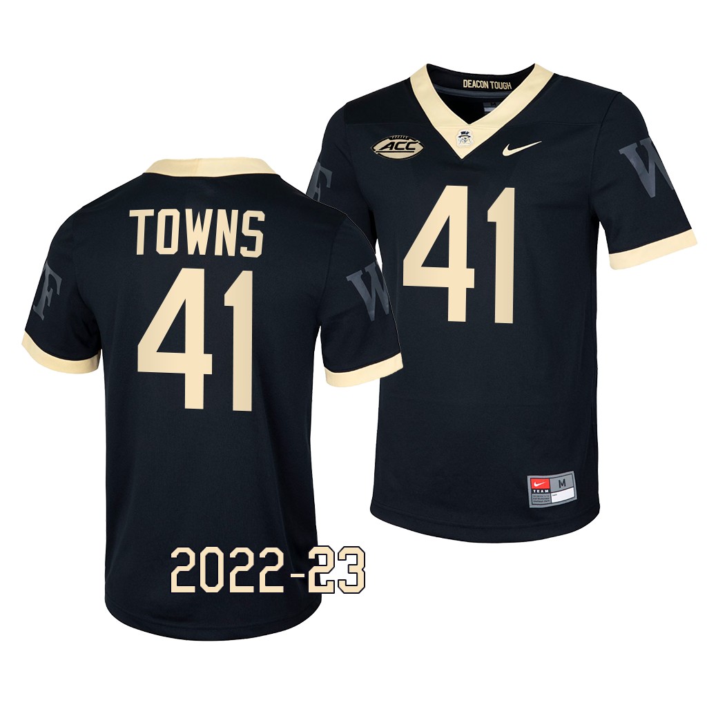 Wake Forest Demon Deacons Will Towns Jersey 2022-23 Untouchable Game Black #41 Shirt MCFPZGXV