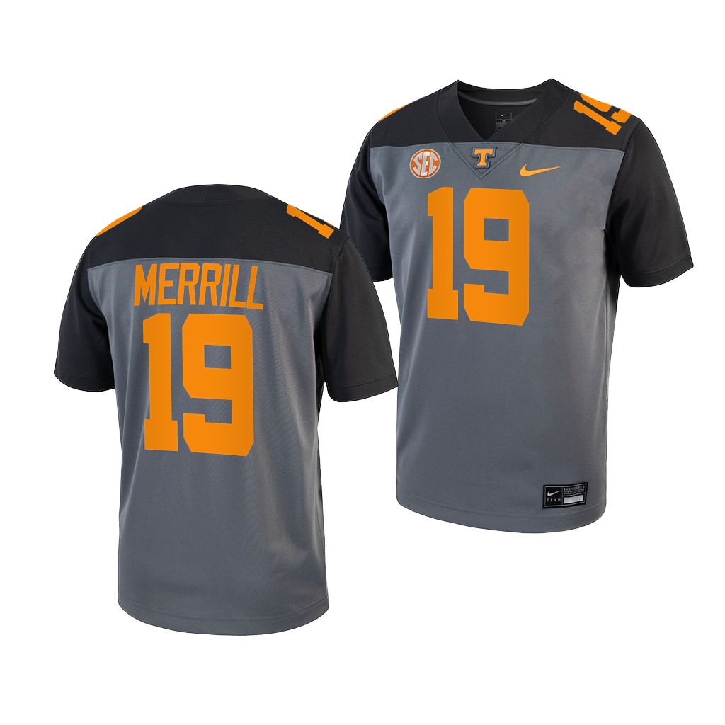 Walker Merrill Tennessee Volunteers Grey Smokey Grey Series Alternate Youth Jersey YHU2BGXV